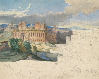 The Ruins of the Imperial Palaces in Rome by Carl Rottmann